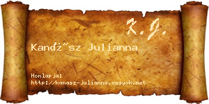 Kanász Julianna névjegykártya